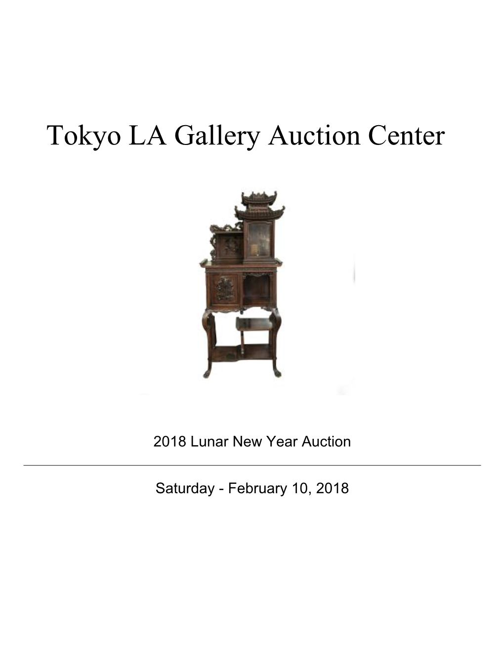 Tokyo LA Gallery Auction Center