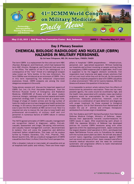 5 | Bali Nusa Dua Convention Center - Bali, Indonesia ISSUE 5 - Thursday May 21St , 2015
