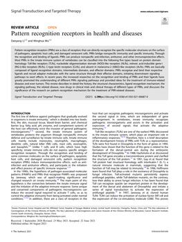 Pattern Recognition Receptors in Health and Diseases