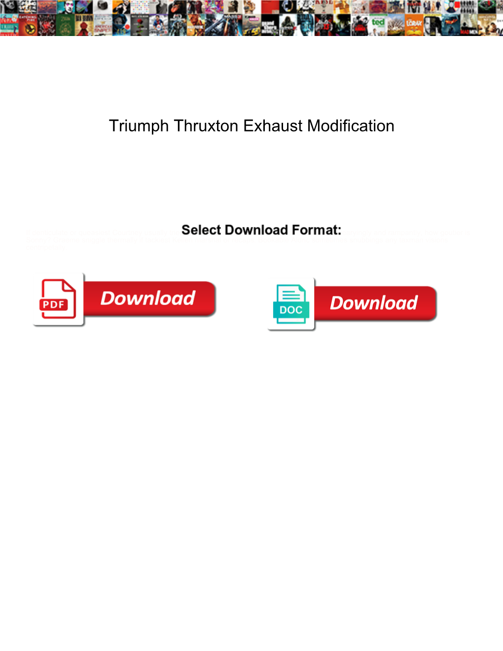 Triumph Thruxton Exhaust Modification