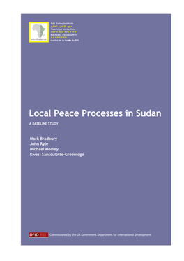 RVI Local Peace Processes in Sudan.Pdf