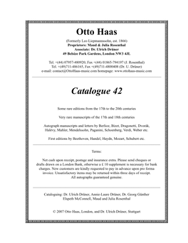 Otto Haas Catalogue 42