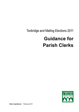 Guidance for Parish Clerks