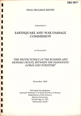 3671-The Neotectonics of the Ruahine and Mohaka Faults, Between The