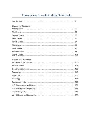 Tennessee Social Studies Standards