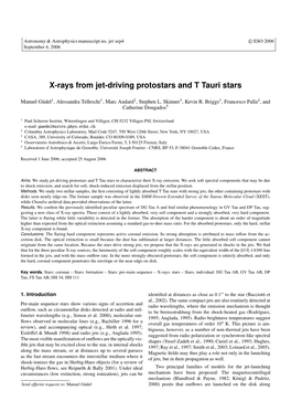 X-Rays from Jet-Driving Protostars and T Tauri Stars