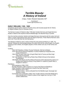 Terrible Beauty: a History of Ireland Craig L