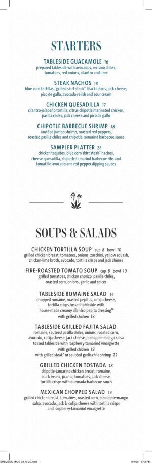 Starters Soups & Salads