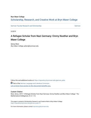 Emmy Noether and Bryn Mawr College