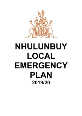 Nhulunbuy Local Emergency Plan 2019/20
