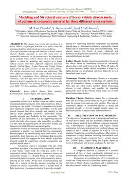 Modeling and Structural Analysis of Heavy Vehicle Chassis Made Of