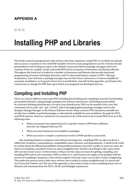 Installing PHP and Libraries
