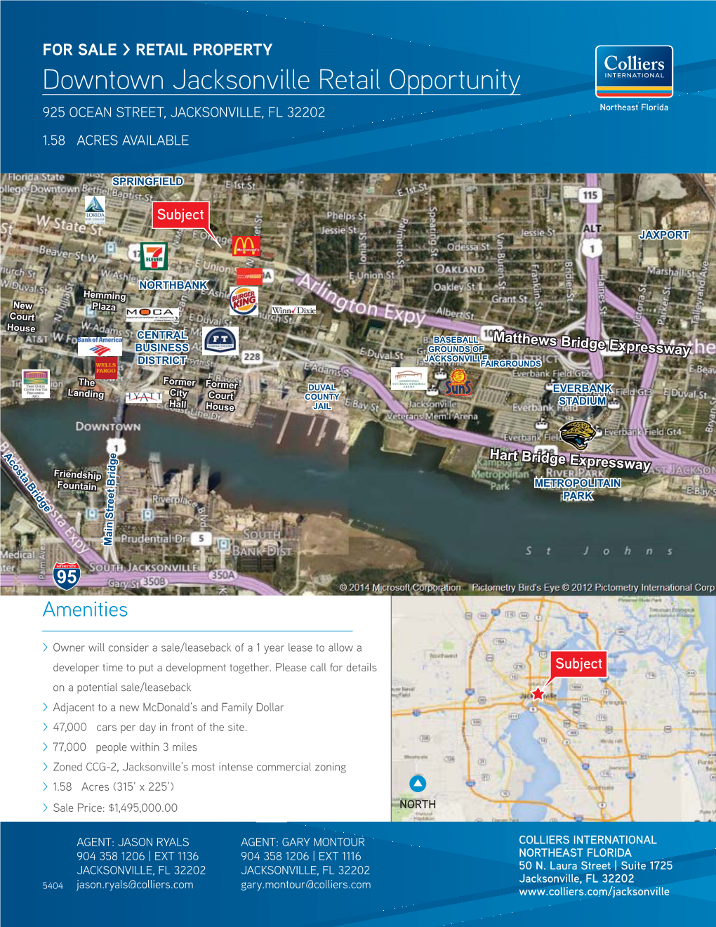 Downtown Jacksonville Retail Opportunity 925 OCEAN STREET, JACKSONVILLE, FL 32202 1.58± ACRES AVAILABLE