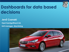 Production Control by Business Intelligence Tools, Dashboarding in Manufacturing