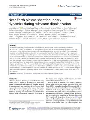 Near-Earth Plasma Sheet Boundary Dynamics During Substorm