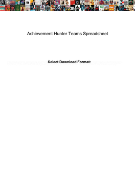 Achievement Hunter Teams Spreadsheet