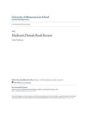 Madison's Denials Book Review Calvin H