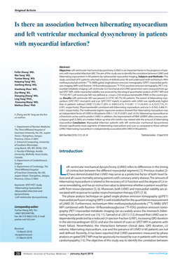 Is There an Association Between Hibernating Myocardium and Left Ventricular Mechanical Dyssynchrony in Patients with Myocardial Infarction?