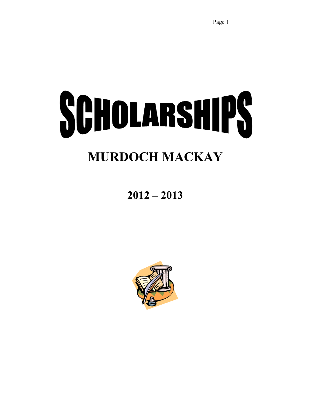 Scholarship Booklet 2012-13