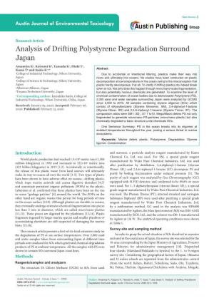 Analysis of Drifting Polystyrene Degradation Surround Japan
