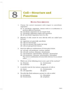 Chapter 8 Cell-Structure and Function.Pmd