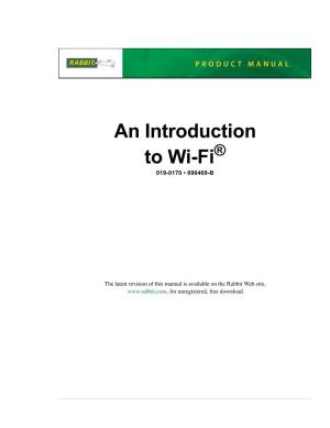 An Introduction to Wi-Fi® 019-0170 • 090409-B