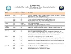 Geological Formation Educational Hand Sample Collection Content Last Updated 06/30/2010