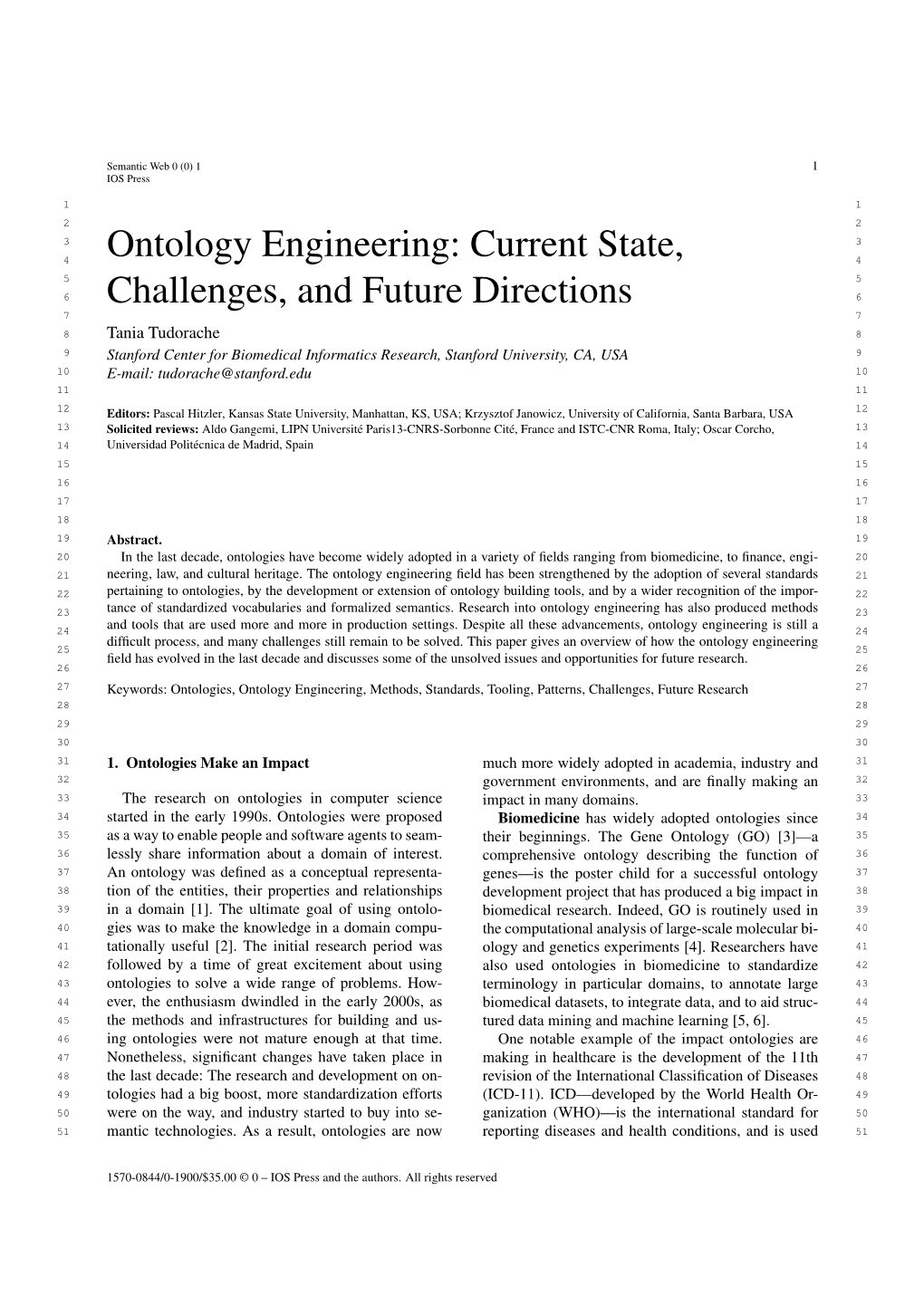 Ontology Engineering