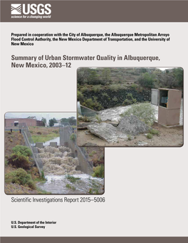 Summary of Urban Stormwater Quality in Albuquerque, New Mexico, 2003–12
