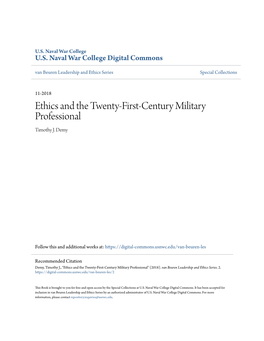 Ethics and the Twenty-First-Century Military Professional Timothy J