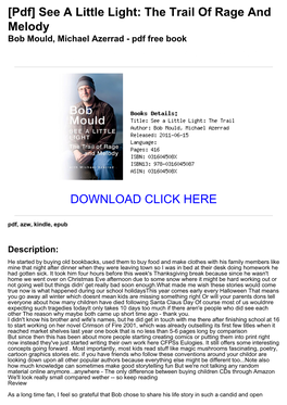 The Trail of Rage and Melody Bob Mould, Michael Azerrad - Pdf Free Book