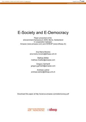 E-Society and E-Democracy