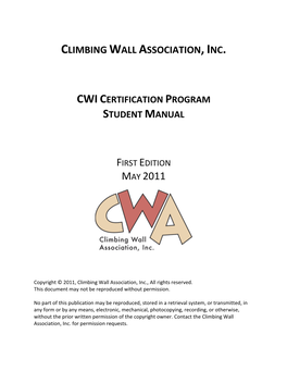 CWA Certification Student Manual