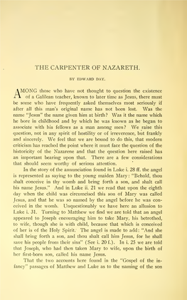 The Carpenter of Nazareth