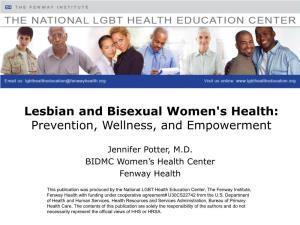 Lesbian Bisexual Womens Health
