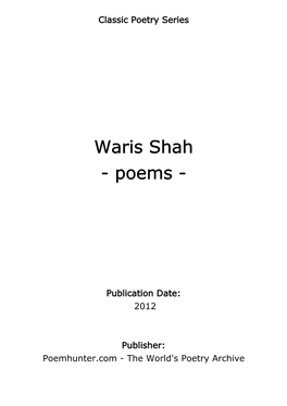 Waris Shah - Poems