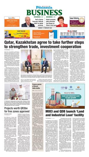 Qatar, Kazakhstan Agree to Take Further Steps to Strengthen Trade