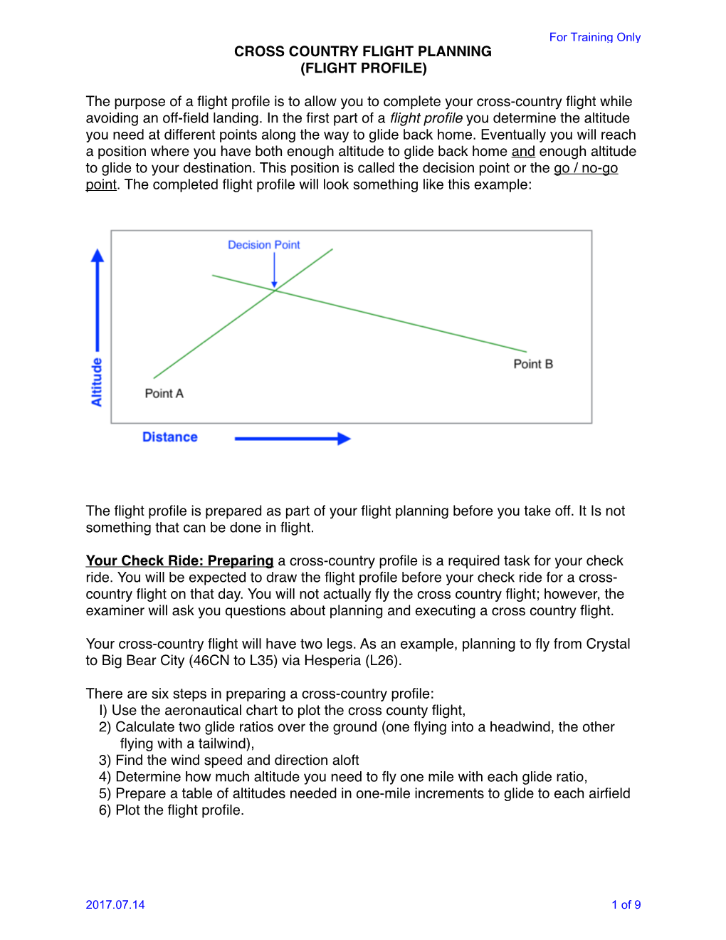 Cross County Flight Planning