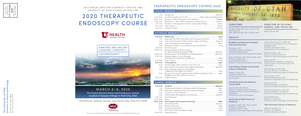 2020 Therapeutic Endoscopy Course