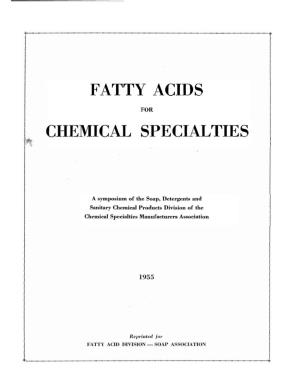 Fatty Acids Chemical Specialties