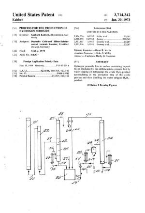 United States Patent (19) 1 3,714,342 Kabisch (45) Jan