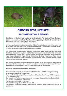 Birders Rest, Kerikeri