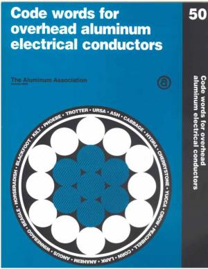 CODE WORDS for OVERHEAD ALUMINUM ELECTRICAL CONDUCTORS