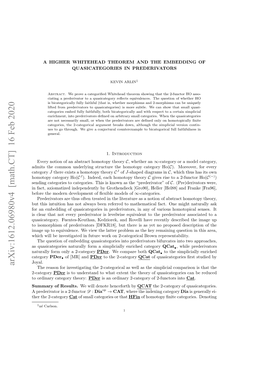 On the $\Infty $-Categorical Whitehead Theorem and the Embedding Of