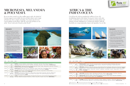 Micronesia, Melanesia & Polynesia Africa & The