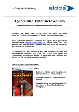 Age of Conan Preorder Final