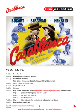 Casablanca Study Guide