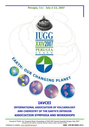 Iavcei International Association of Volcanology and Chemistry of the Earth’S Interior Association Symposia and Workshops