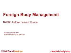 Foreign Body Management