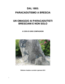 Dal 1893: Paracadutismo a Brescia